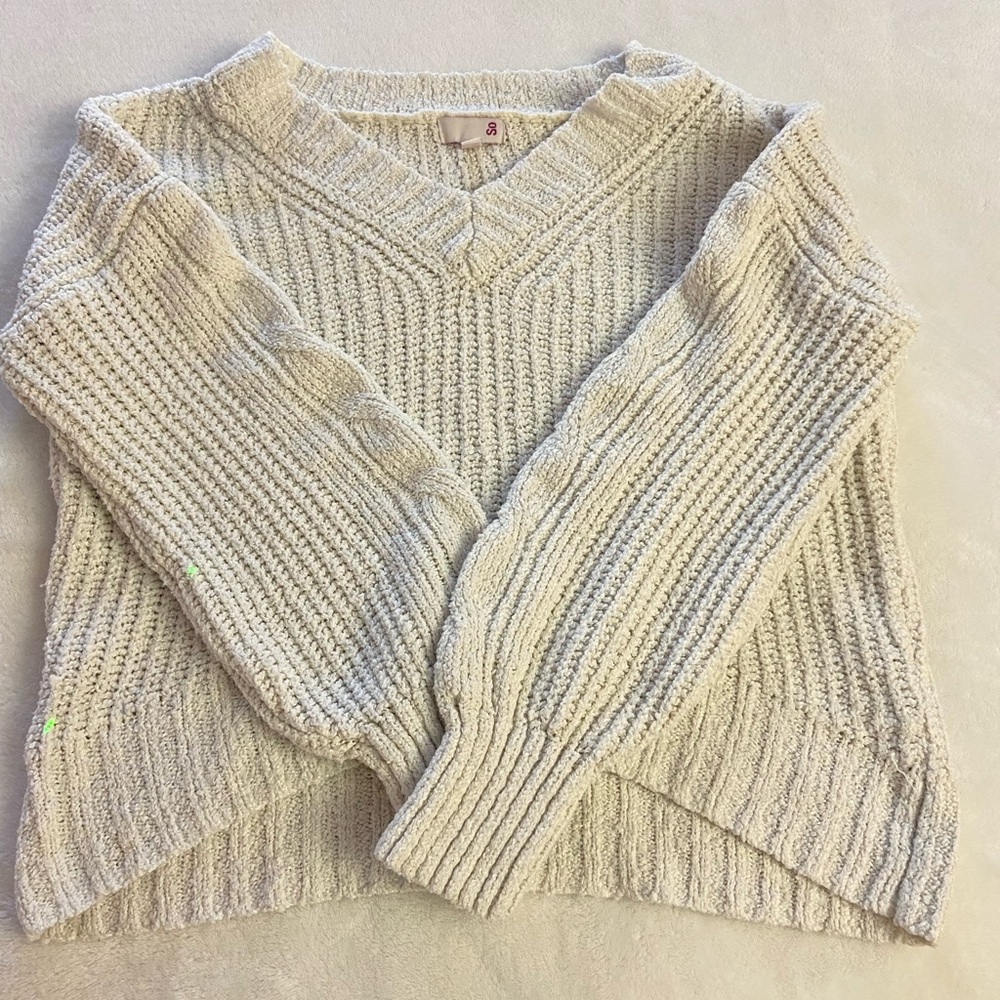 comfy knit white sweater